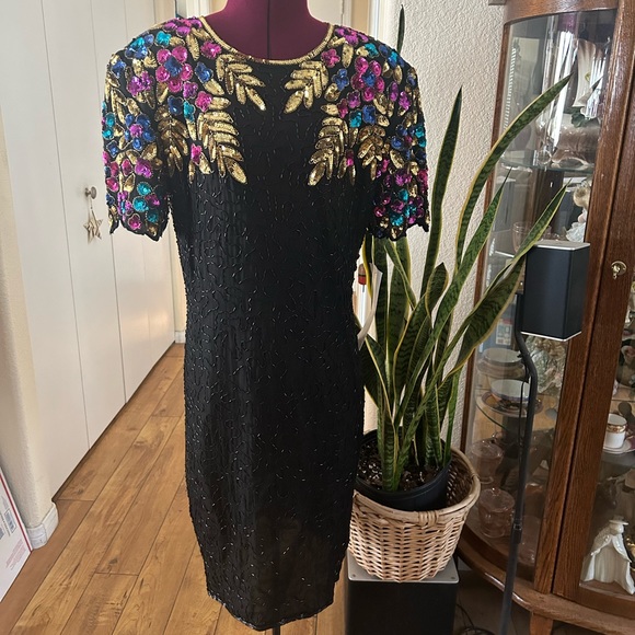 Vintage Stenay Beaded Sequined Dress - Picture 5 of 7
